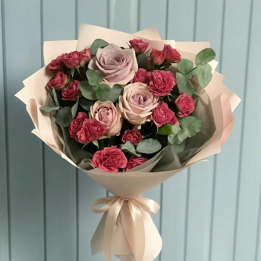 Букет цветов из: Гвоздики и Розы в Песковке