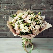 Букет цветов из:  Альстромерии, Розы и Хризантемы #REPLACE_PRED# Песковке
