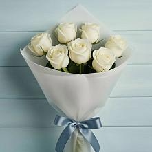 Букет 7 Белых роз Эдлесс Лав #REPLACE_PRED# Песковке