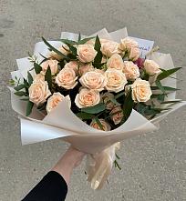 Букет Кремовые розы Латте в Песковке