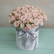 Цветочная композиция из Розы в шляпной коробке в Песковке