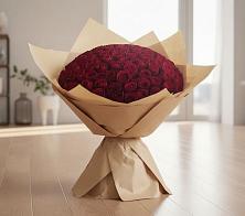 Букет 101 Красная роза #REPLACE_PRED# Песковке