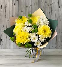 Букет цветов из:  Хризантемы #REPLACE_PRED# Песковке