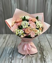Букет цветов из:  Гвоздики, Розы и Хризантемы в Песковке