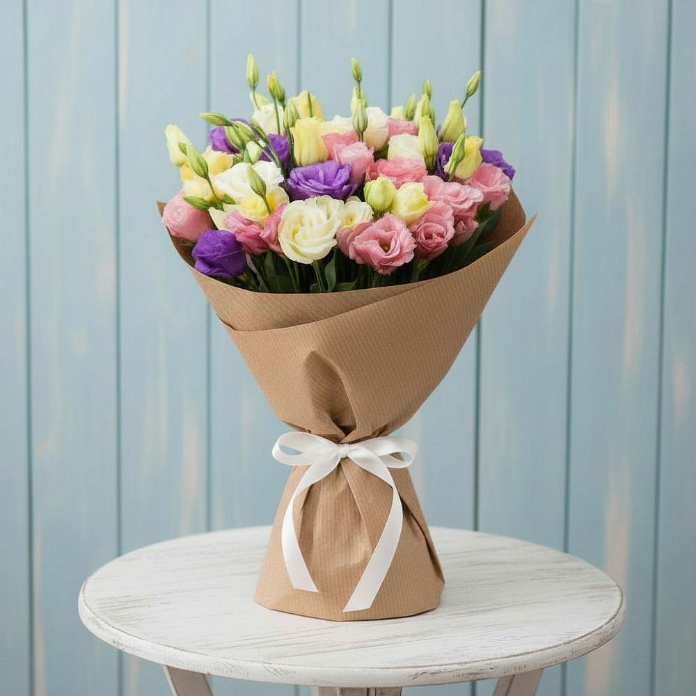 Букет цветов из: Лизиантусы в Песковке