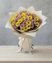 Букет цветов из:  Хризантемы #REPLACE_PRED# Песковке