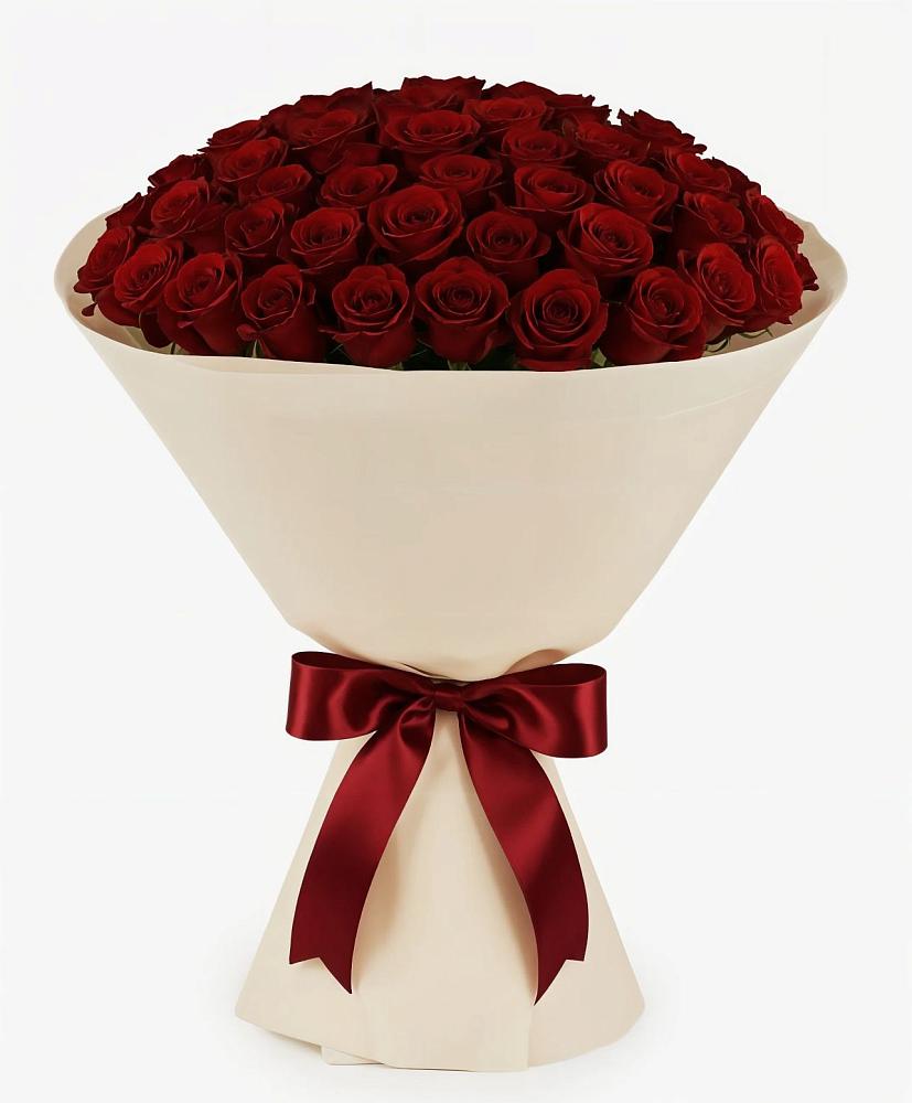 Букет 101 Бордовая роза Блэк Бакарра в Песковке