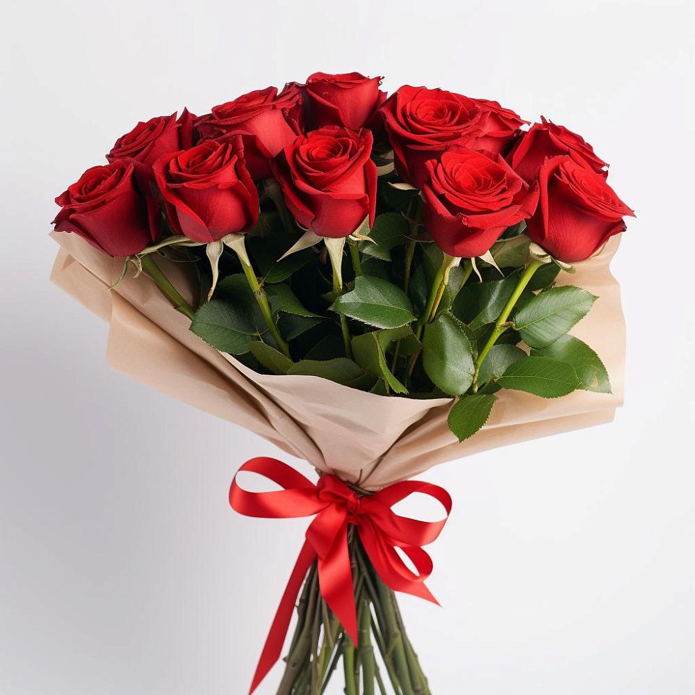 Букет 11 Красных роз Эдлесс Лав в Песковке